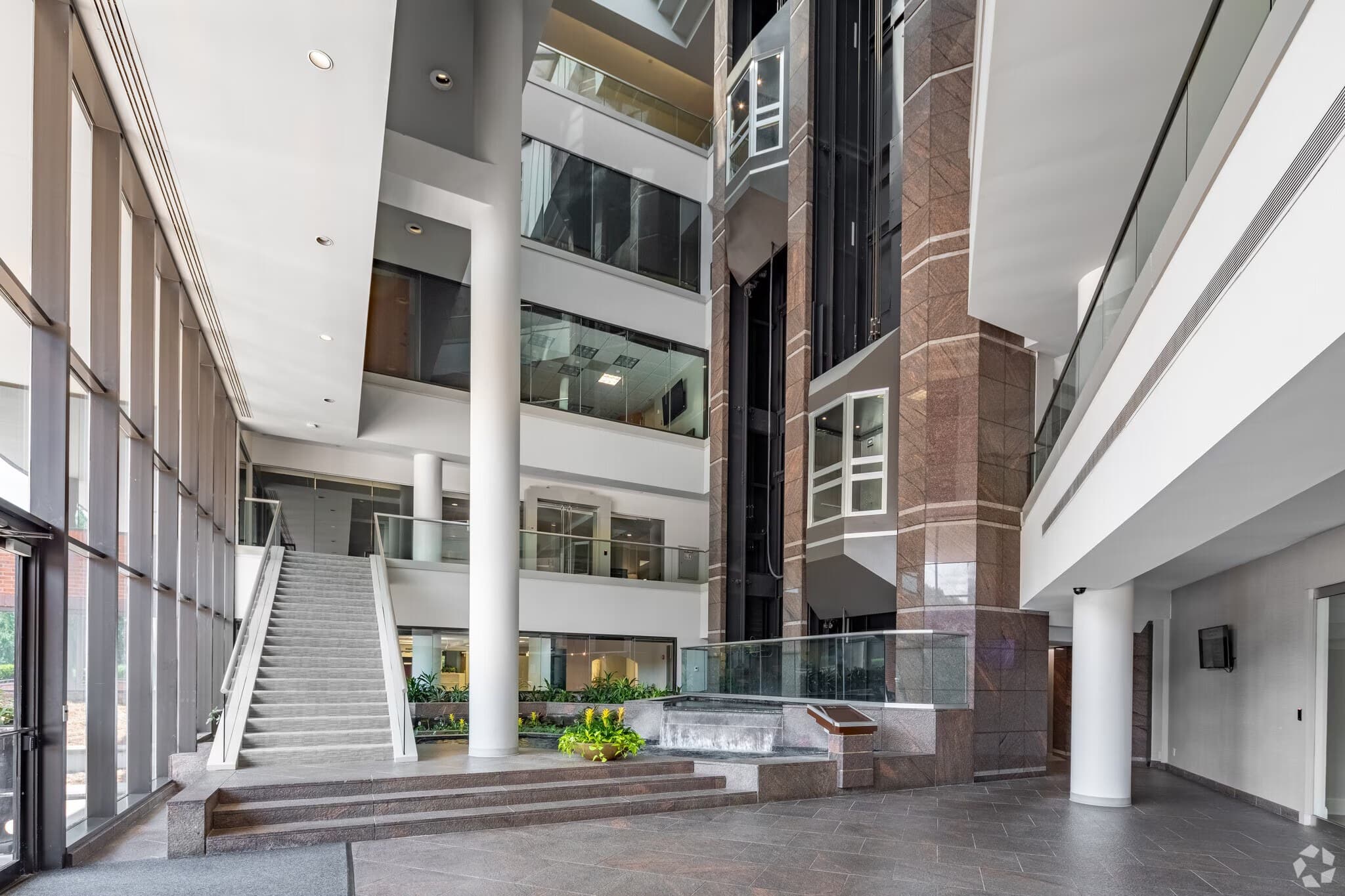 Interior atrium stair