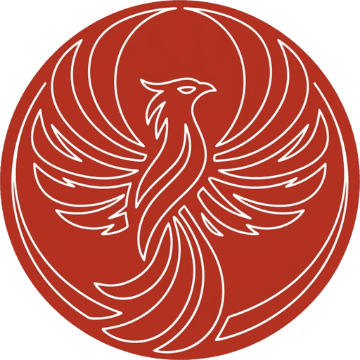 Risen Phoenix circular logo mark